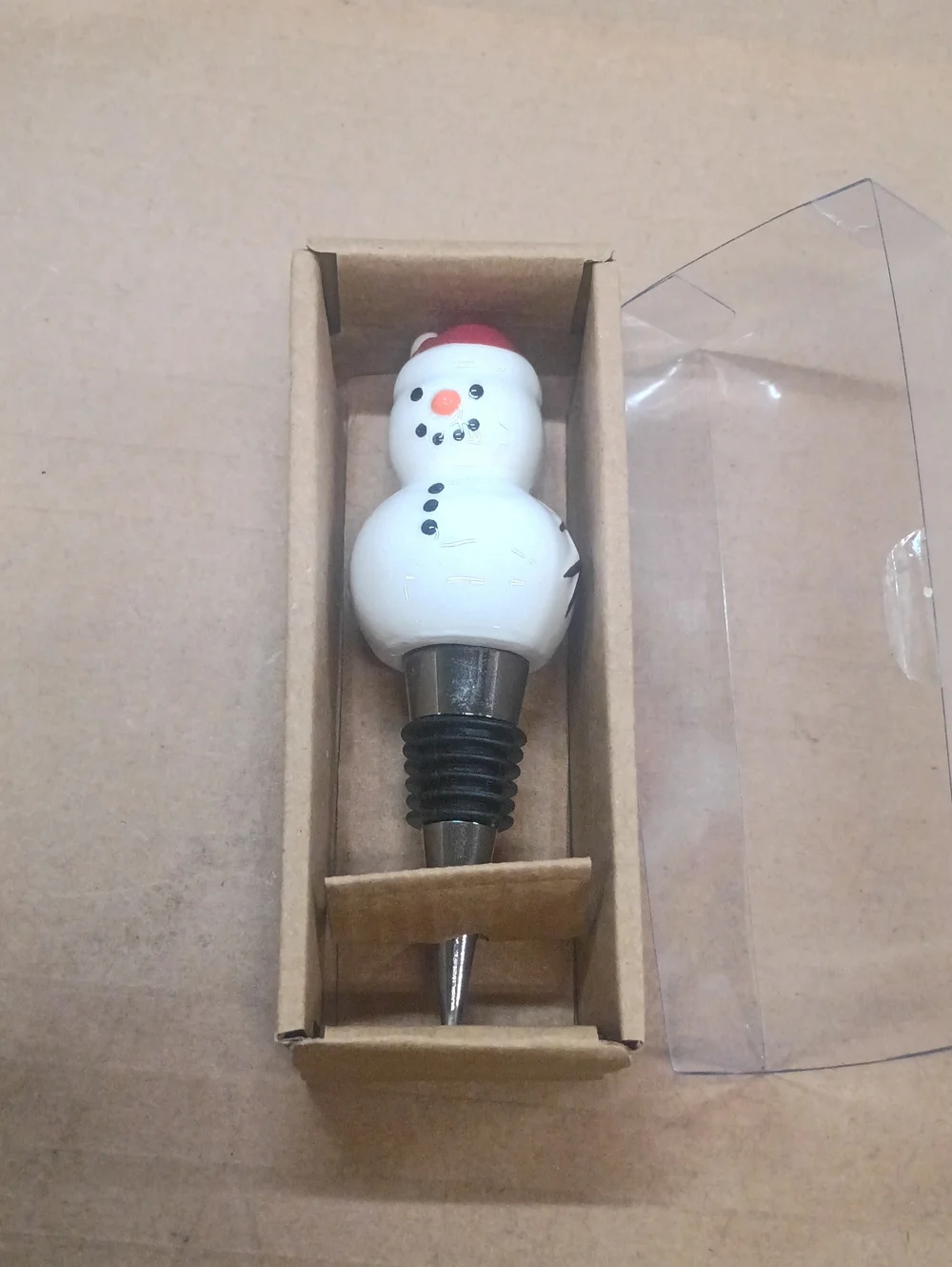 Snowman Wine Bottle Stopper